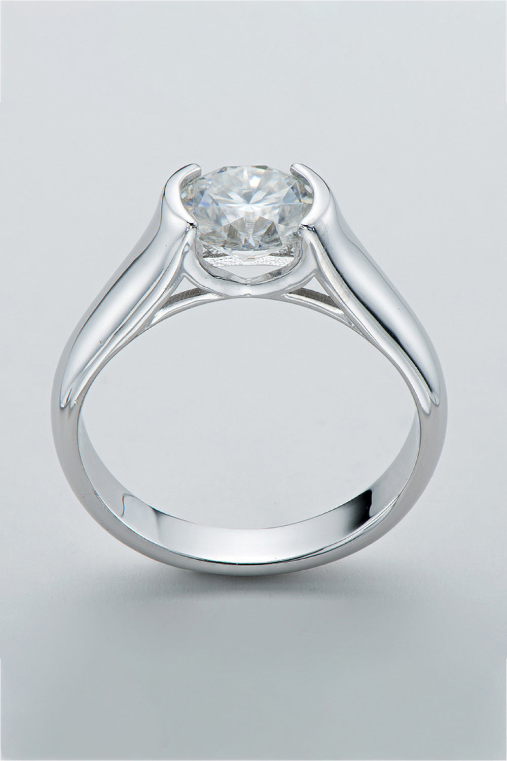 Looking Good 2 Carat Moissanite Platinum-Plated Ring - DromedarShop.com Online Boutique