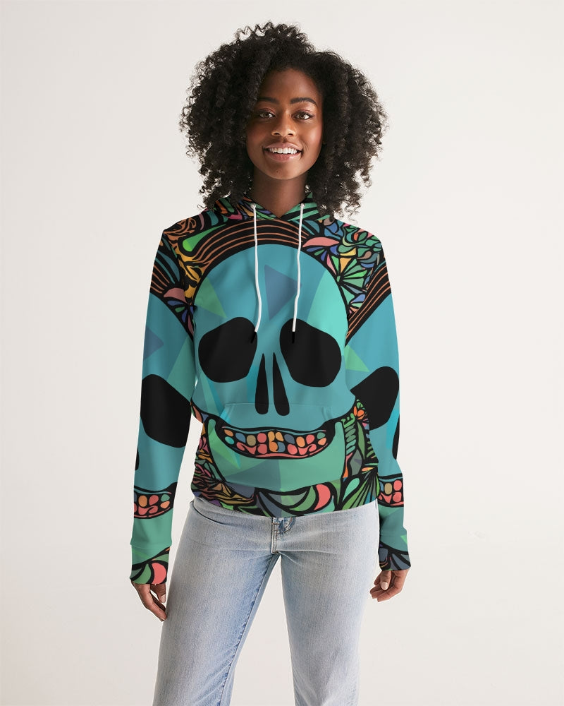Aztec-Inka Collection Mexican Colorful Skull Women's Hoodie DromedarShop.com Online Boutique
