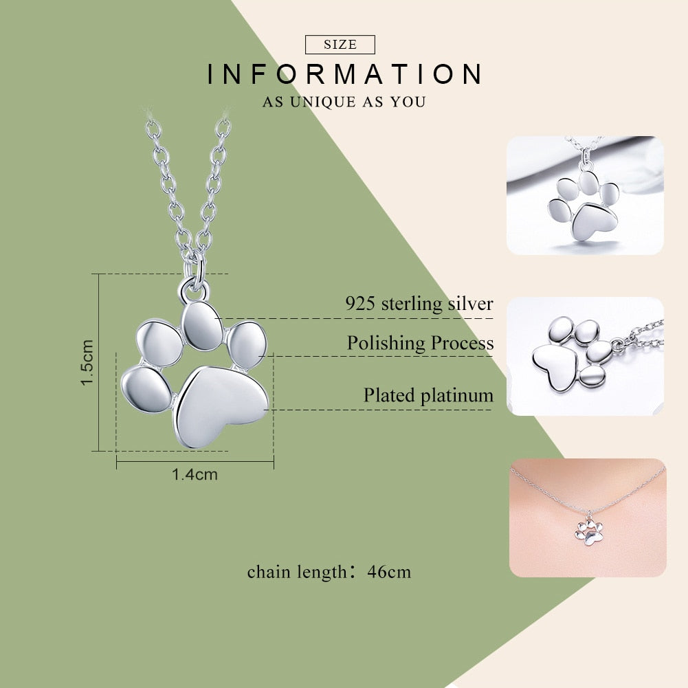 Cute Animal Footprints Necklaces Pendants DromedarShop.com Online Boutique