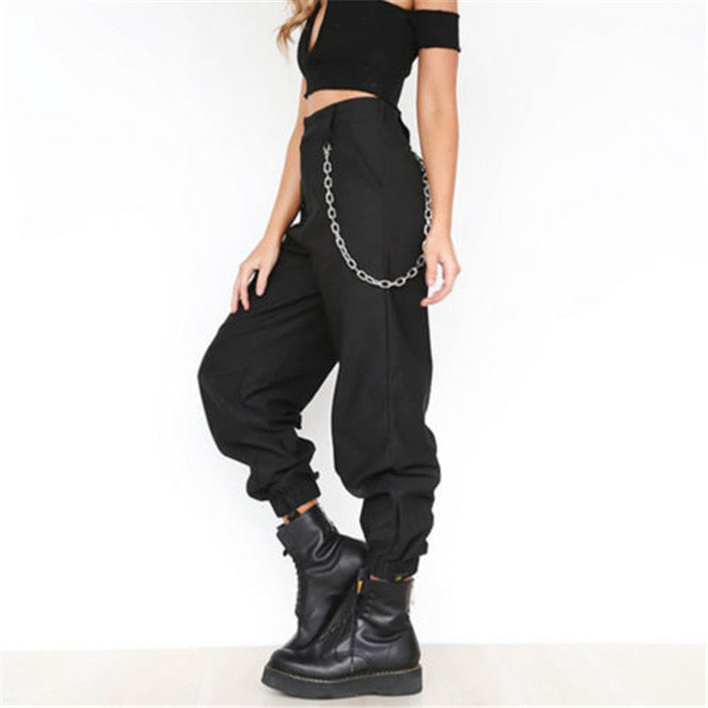 Women Casual High Waist Cargo Pants DromedarShop.com Online Boutique