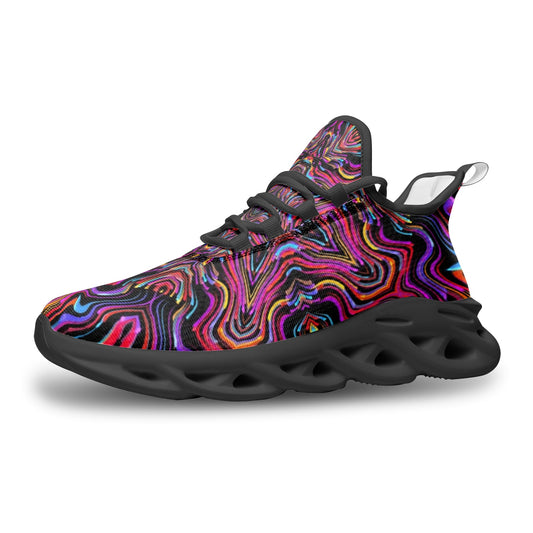 Psychedelic Fusion 7 Unisex Bounce Mesh Knit Sneakers - DromedarShop.com Online Boutique