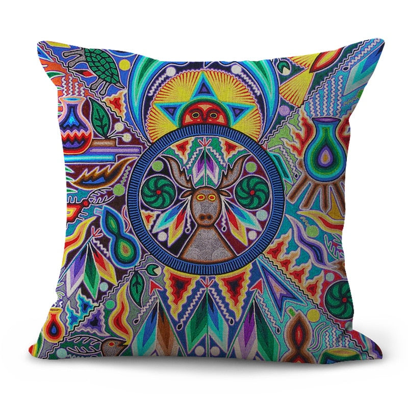 Bohemian Ethnic Line-Throw Pillow Cover-Home Decor Collection DromedarShop.com Online Boutique