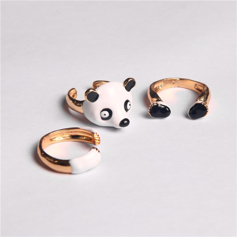 Creative Panda Ring Set DromedarShop.com Online Boutique