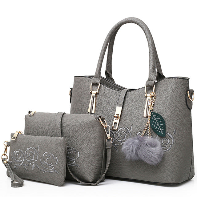 3pcs Women Vegan Leather Bags DromedarShop.com Online Boutique
