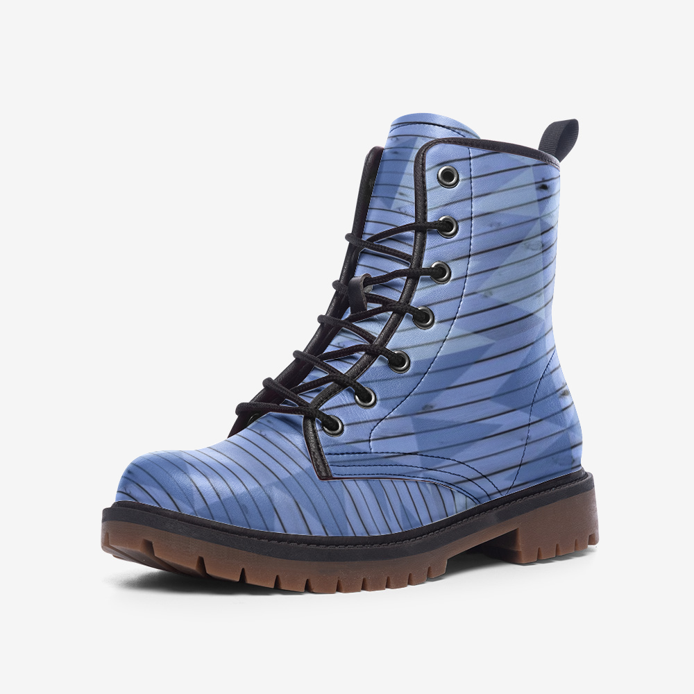 Aztec Blue Casual Leather Lightweight Unisex Boots DromedarShop.com Online Boutique