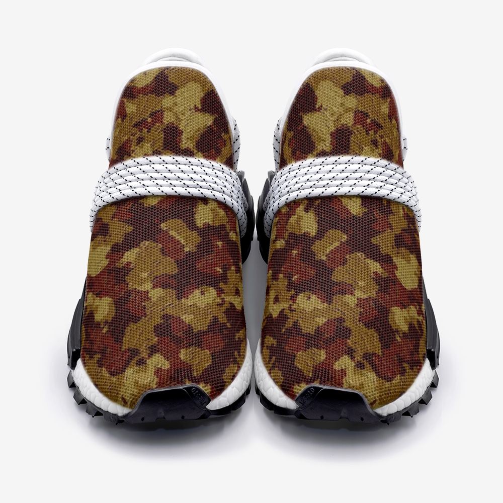 Gold Brown Camouflage Unisex Lightweight Sneaker S-1 Boost DromedarShop.com Online Boutique