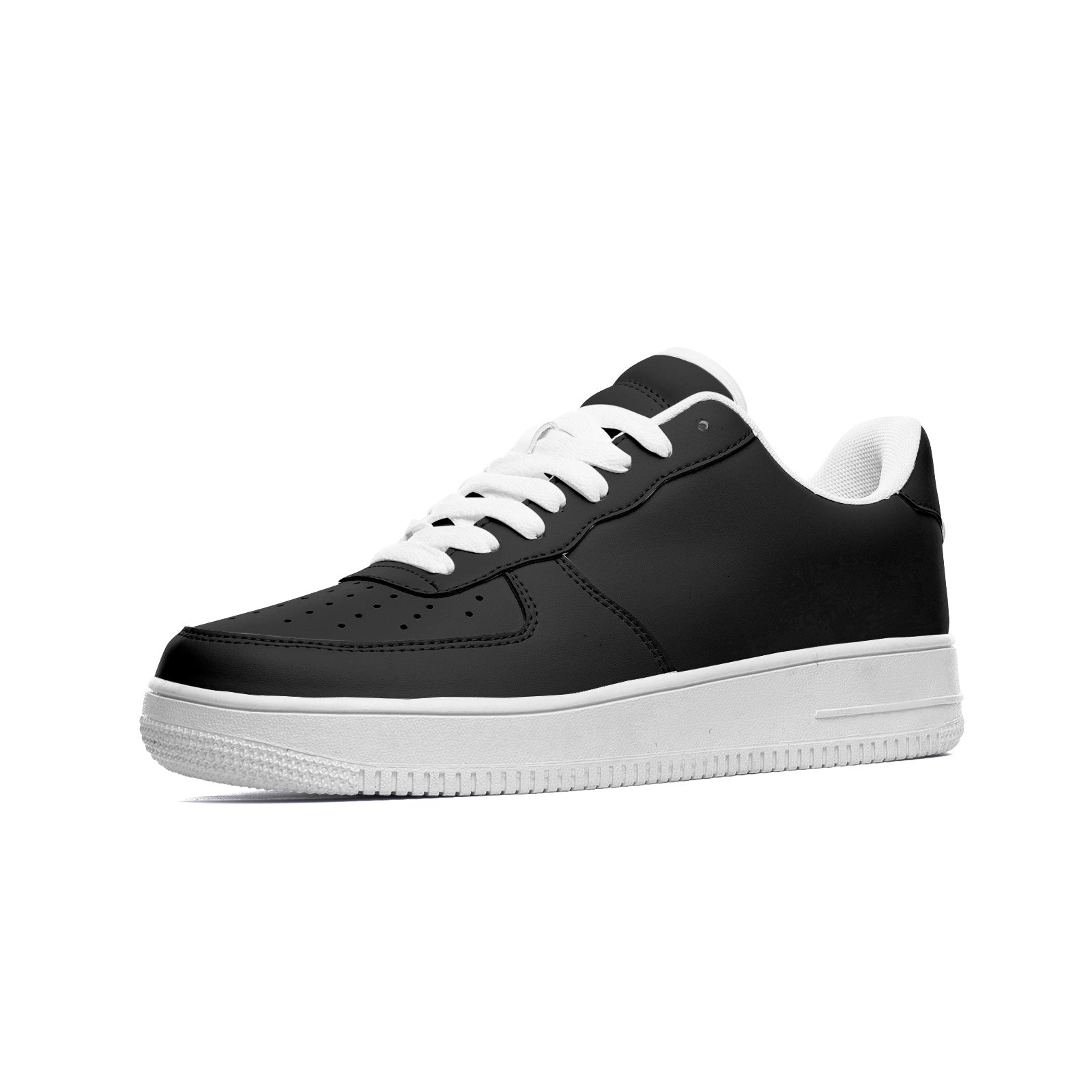 Space Runner Unisex Low Top Leather Sneakers Black - DromedarShop.com Online Boutique