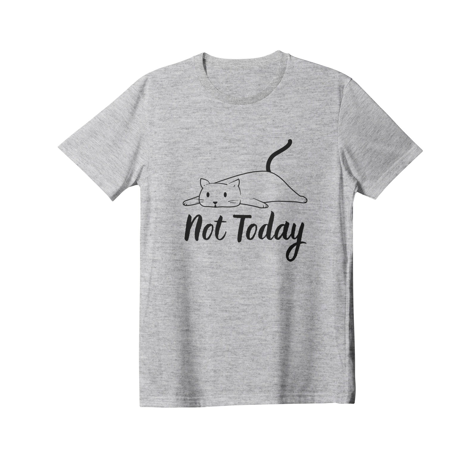 Not Today Lazy Cat Women's Premium Cotton T-Shirt - DromedarShop.com Online Boutique
