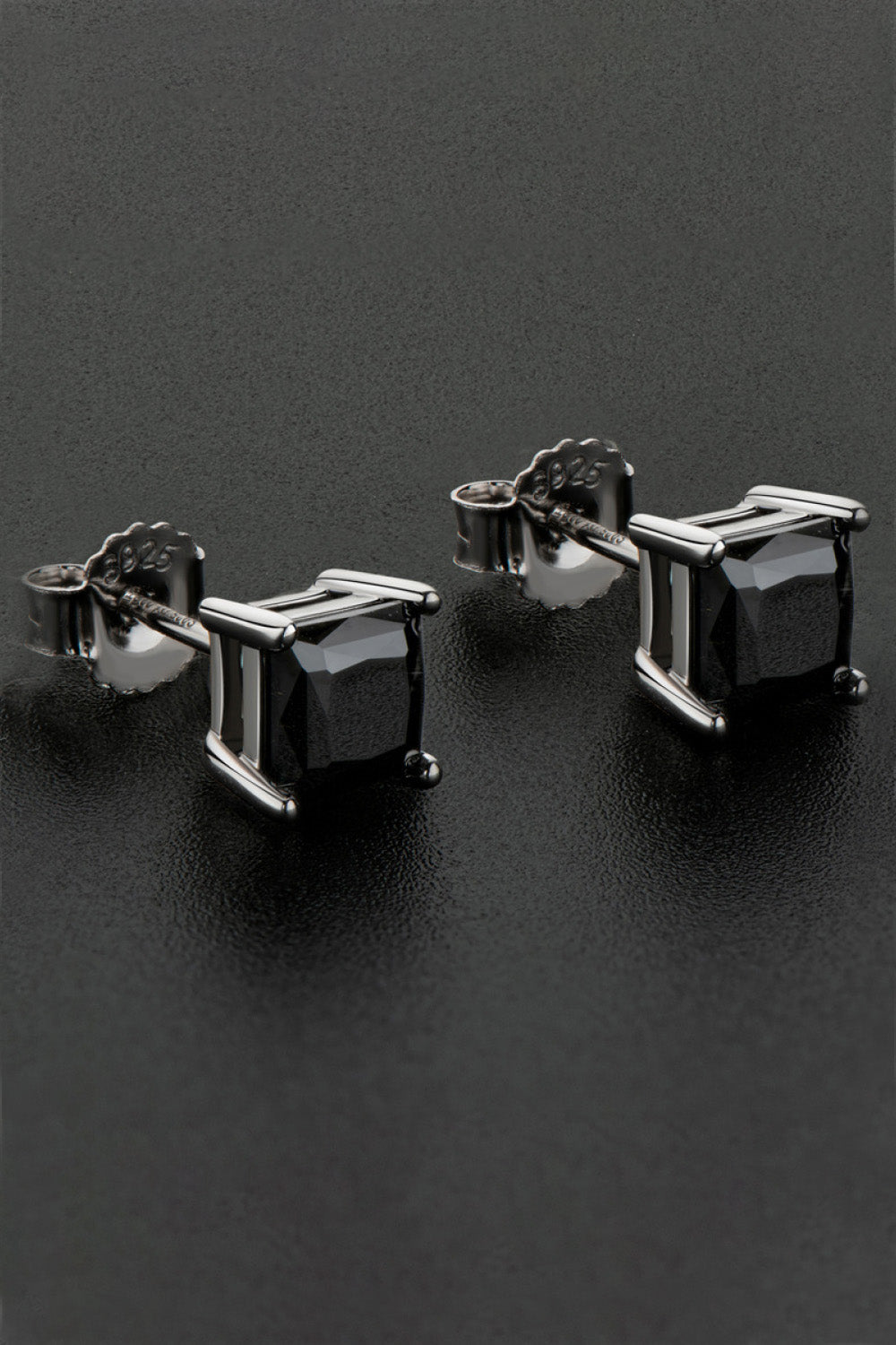 925 Sterling Silver Square Moissanite Stud Earrings - DromedarShop.com Online Boutique