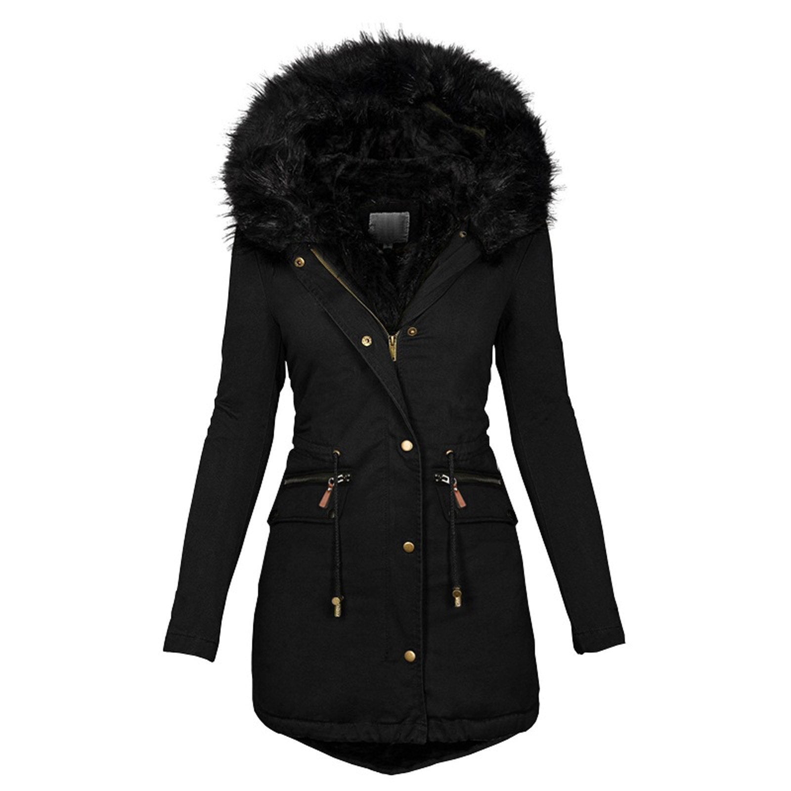 Fashion Solid Women Casual Winter Slim Coat DromedarShop.com Online Boutique