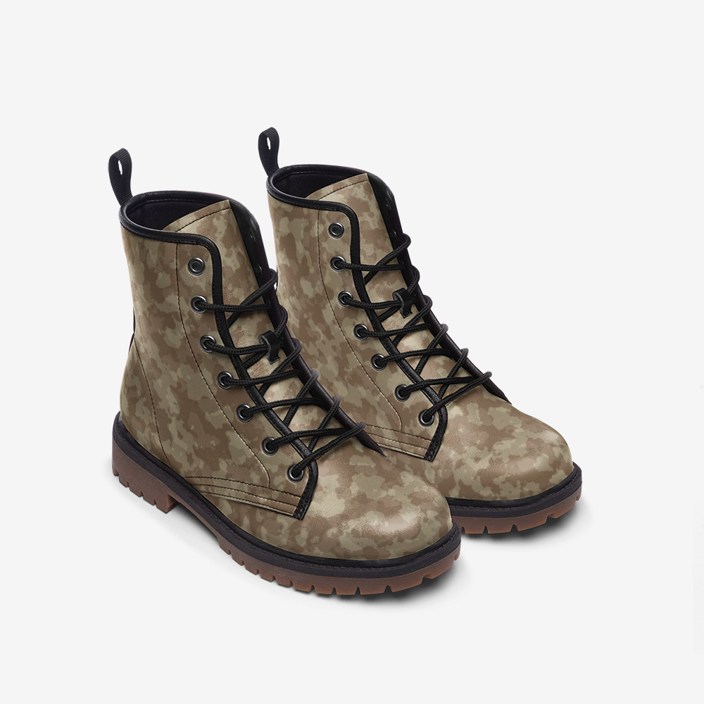 Desert Camouflage Casual Leather Lightweight Unisex Boots DromedarShop.com Online Boutique