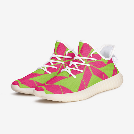 Aztec Pink-Green pattern Unisex Lightweight Sneaker YZ Boost DromedarShop.com Online Boutique