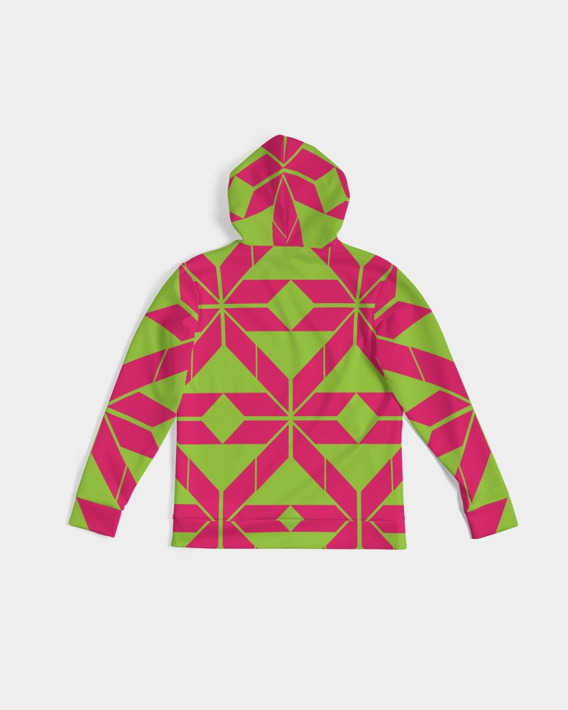 Aztec-Inka Collection Aztec Pink-Green pattern Men's Hoodie DromedarShop.com Online Boutique