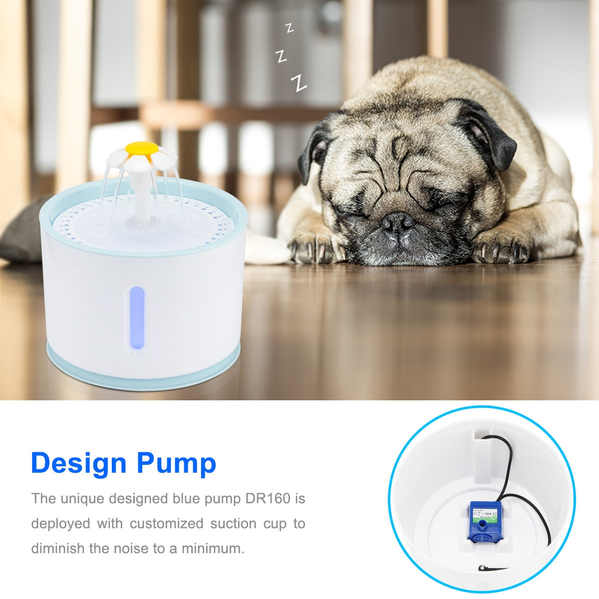 2.4L Automatic Pet Water Fountain Dispenser DromedarShop.com Online Boutique