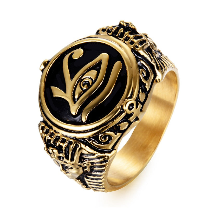 Eye of Horus Amulet Ring - DromedarShop.com Online Boutique
