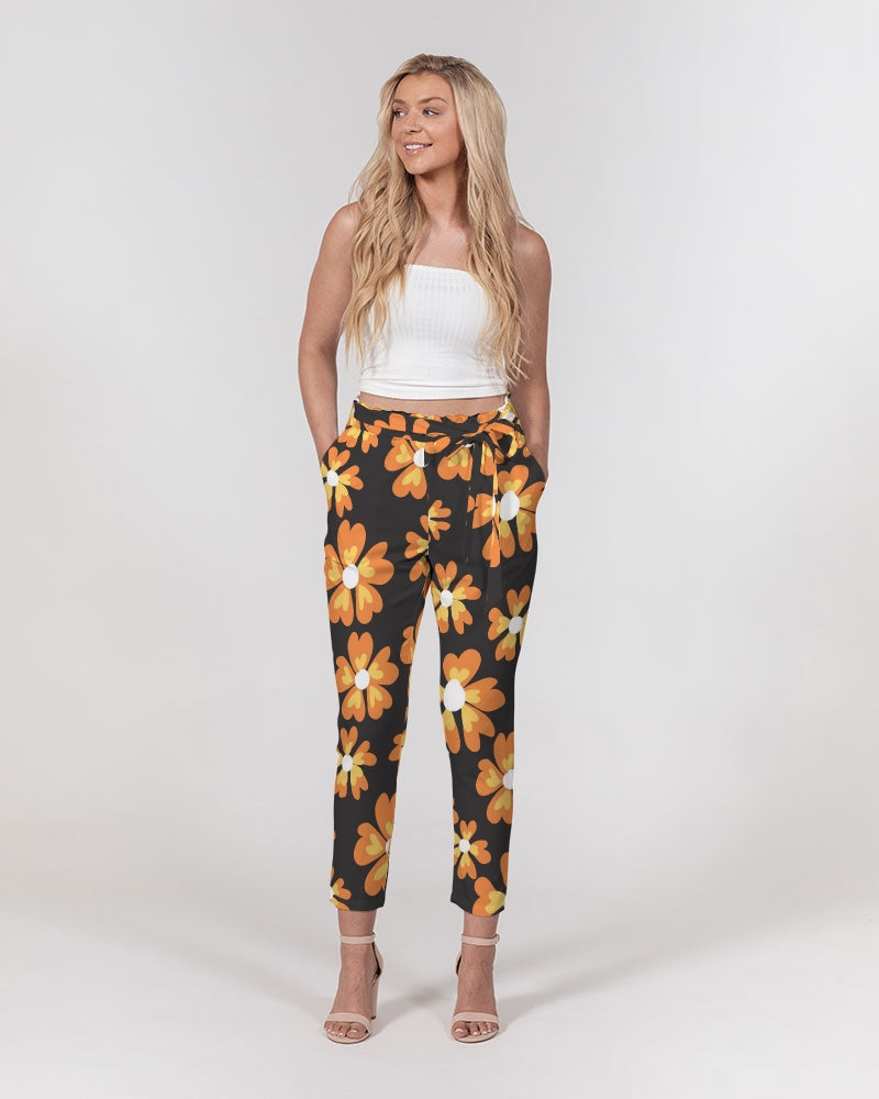 Love Flowers Women's Belted Tapered Pants DromedarShop.com Online Boutique