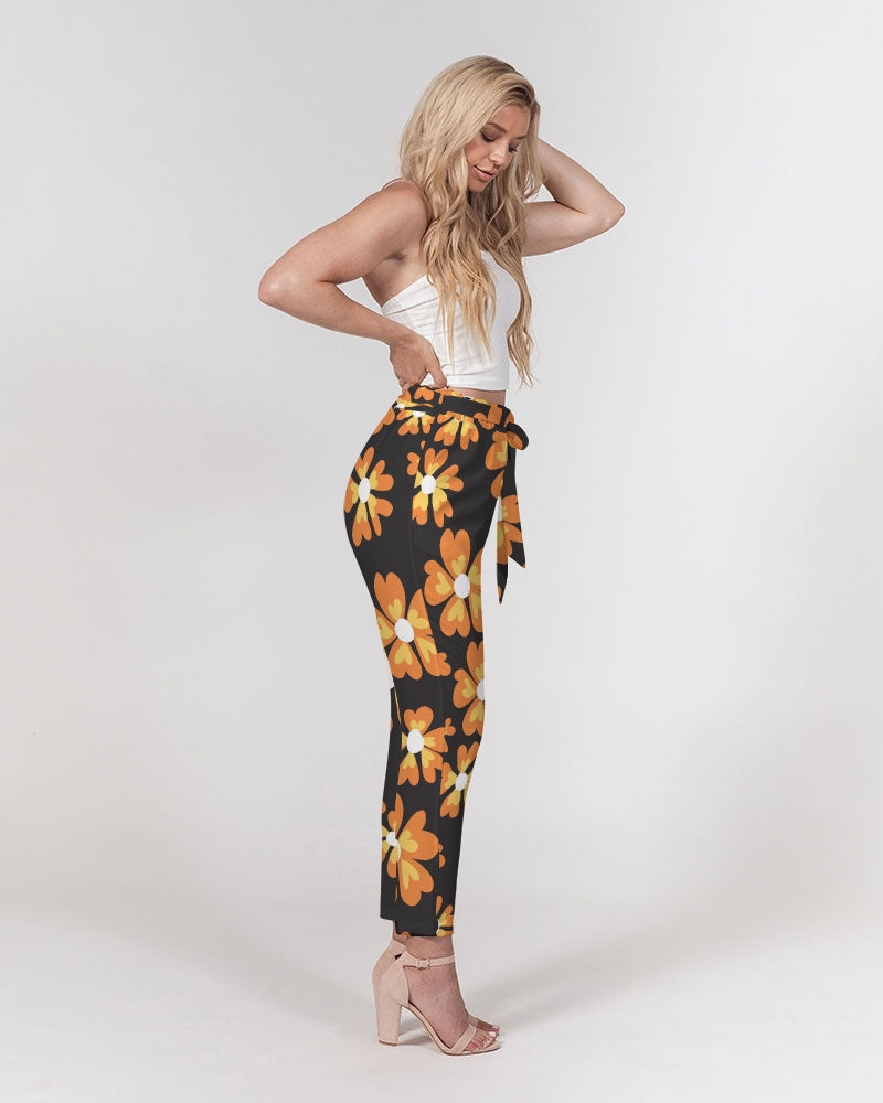Love Flowers Women's Belted Tapered Pants DromedarShop.com Online Boutique