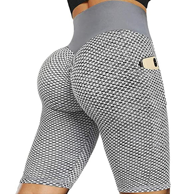 Women's Sports High Waist Shorts Pockets Leggings DromedarShop.com Online Boutique