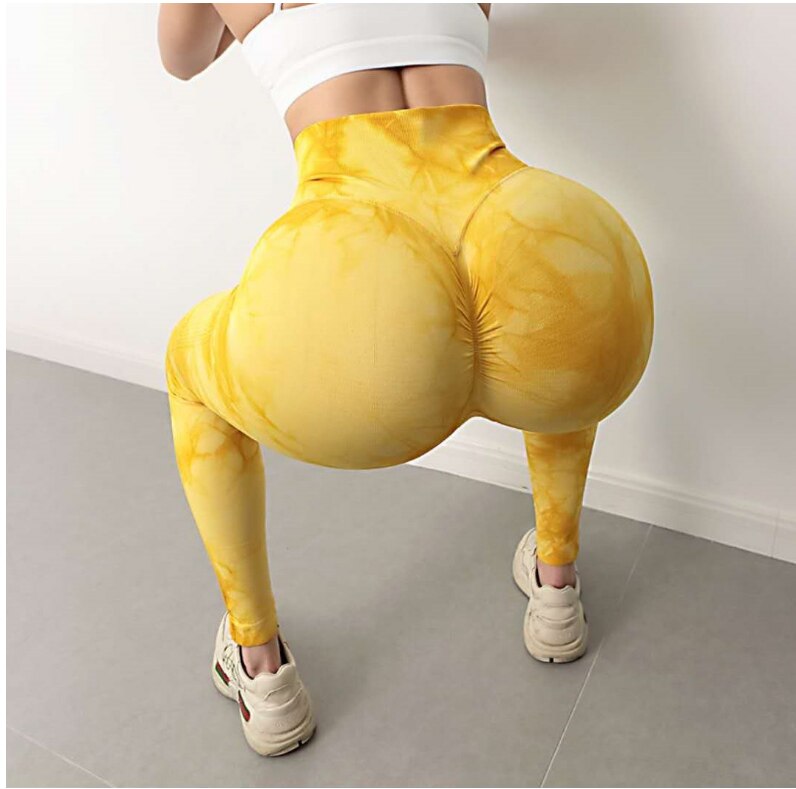 Seamless Yoga Leggings Women Tie Dye Sports Pants DromedarShop.com Online Boutique