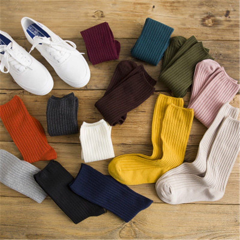 Women Striped Cotton Socks DromedarShop.com Online Boutique