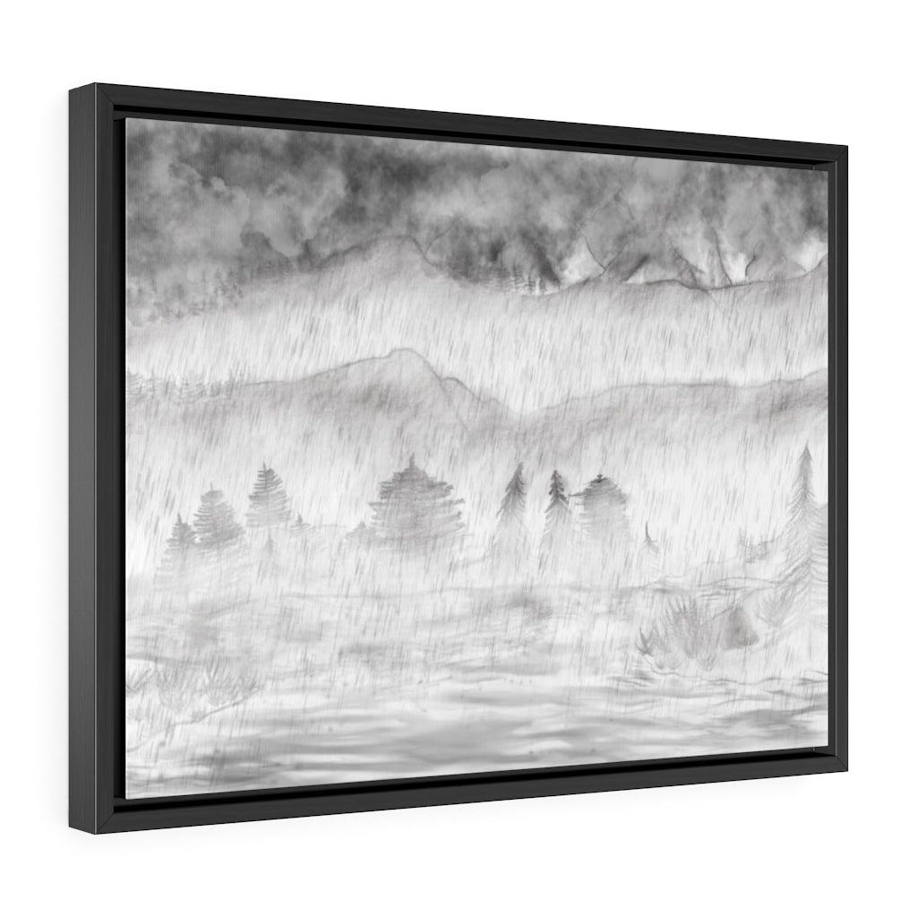 Rain in the Mountains, Art of Dawidid Gallery Canvas Wraps, Horizontal Framed DromedarShop.com Online Boutique