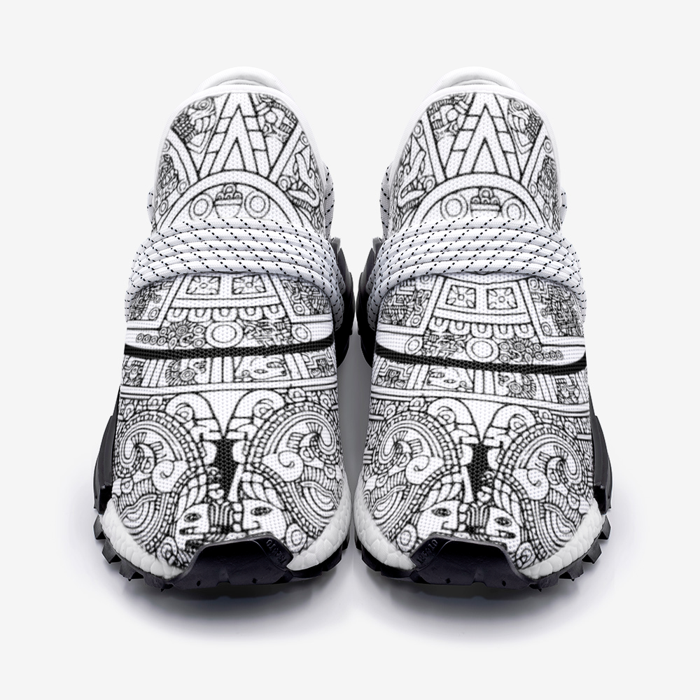 Aztec Time pattern Unisex Lightweight Sneaker S-1 Boost DromedarShop.com Online Boutique