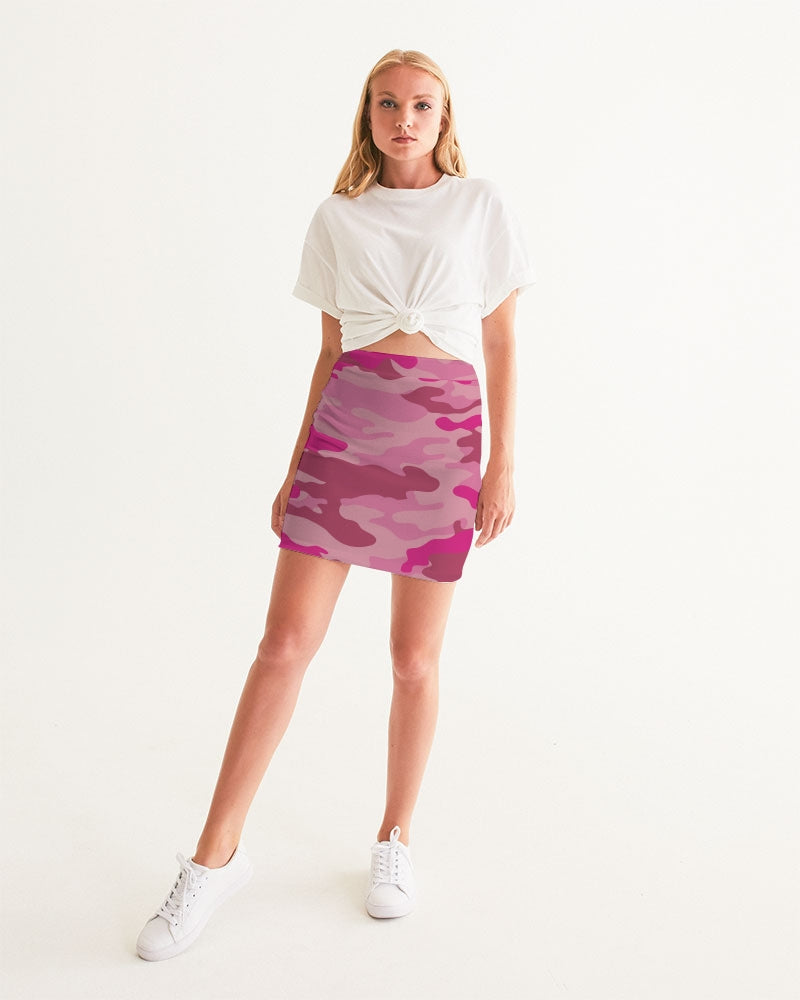 Pink 3 Color Camouflage Women's Mini Skirt DromedarShop.com Online Boutique