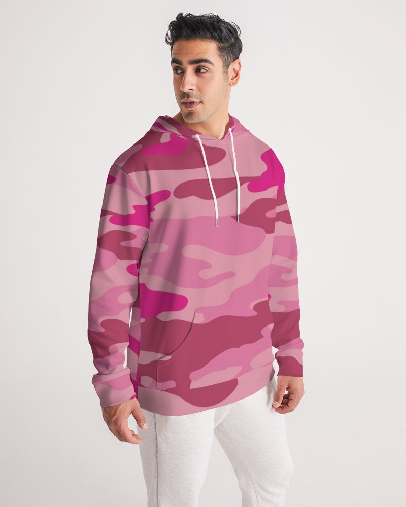 Pink 3 Color Camouflage Men's Hoodie DromedarShop.com Online Boutique
