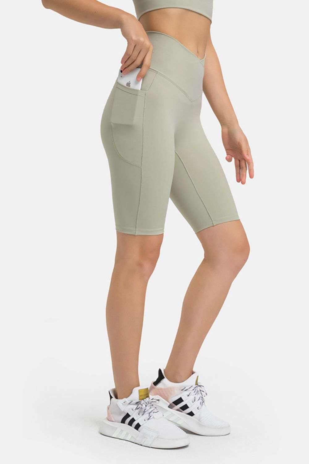 High Waist Biker Shorts with Pockets - DromedarShop.com Online Boutique