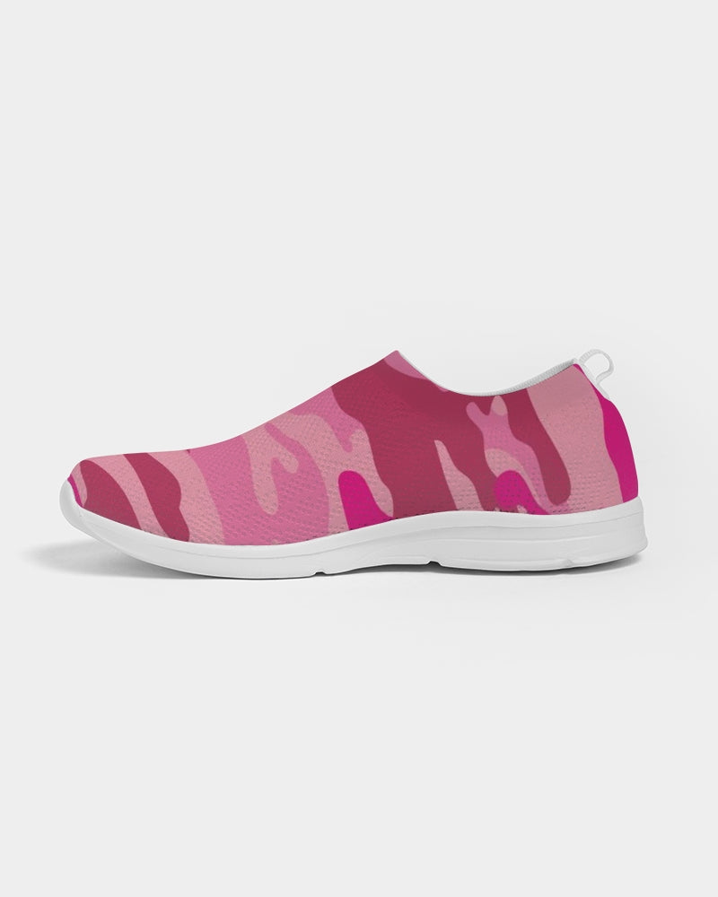 Pink  3 Color Camouflage Women's Slip-On Flyknit Shoe DromedarShop.com Online Boutique