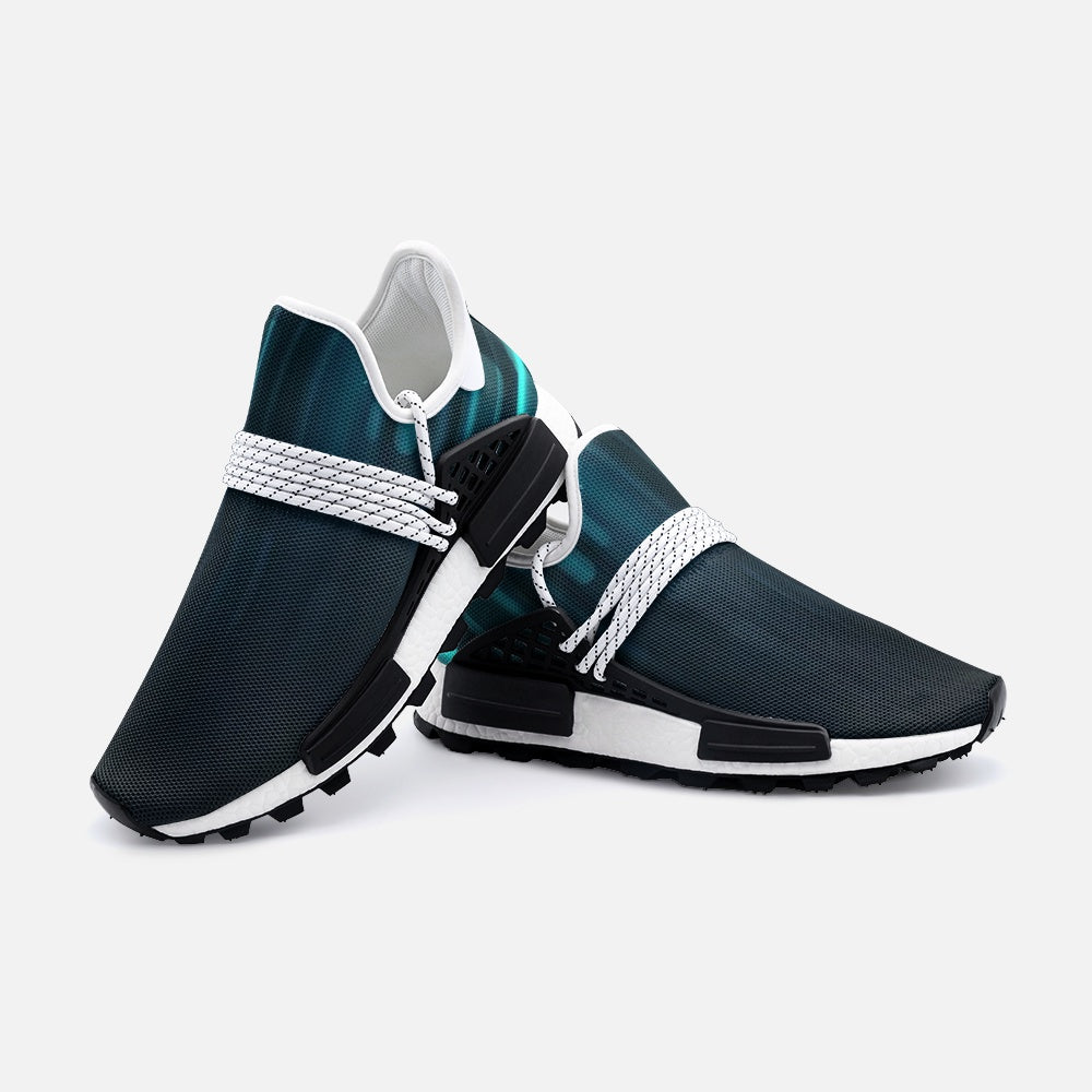 Blue Shapes Unisex Lightweight Sneaker S-1 DromedarShop.com Online Boutique
