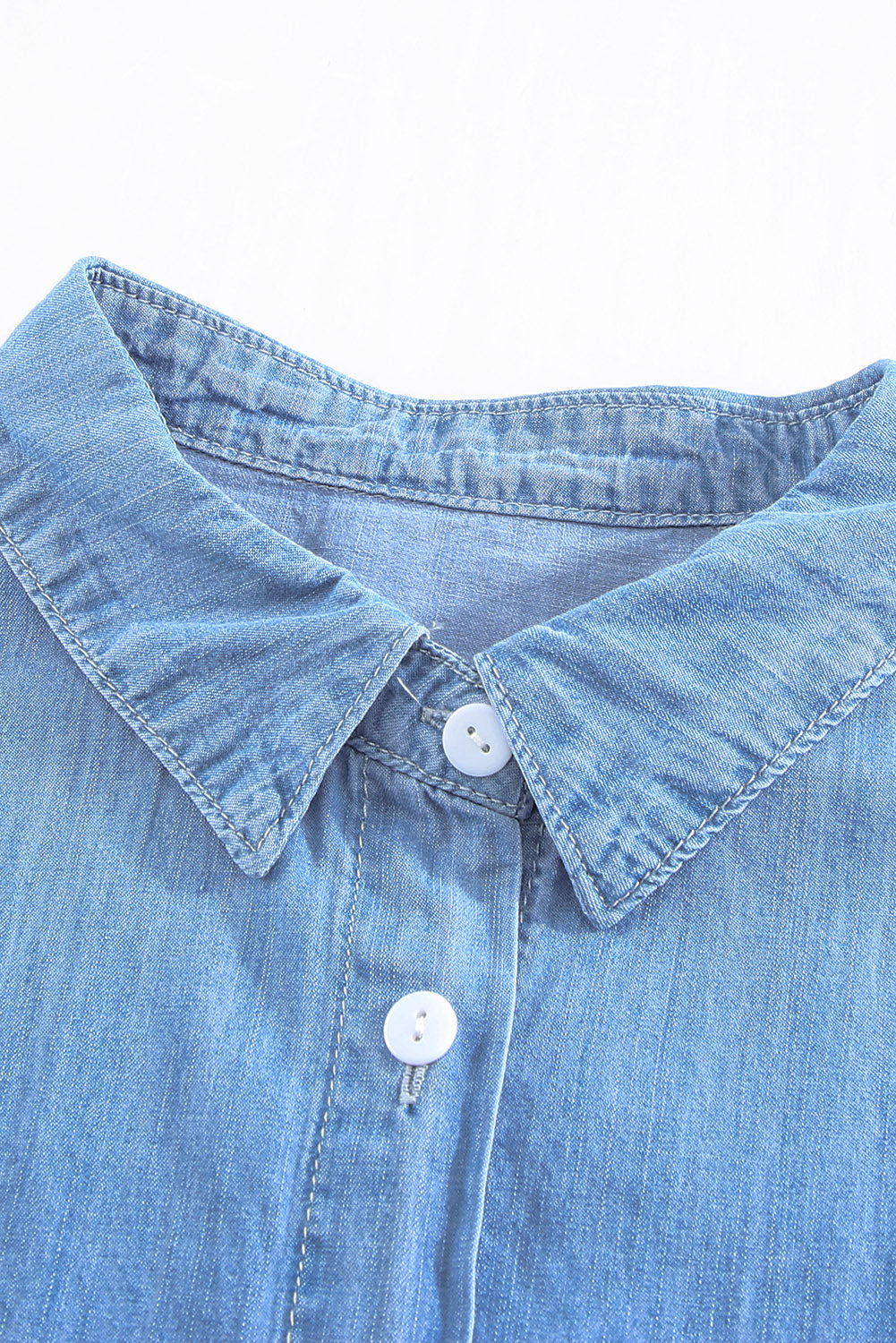 Button Front Collared Short Sleeve Shirt - DromedarShop.com Online Boutique