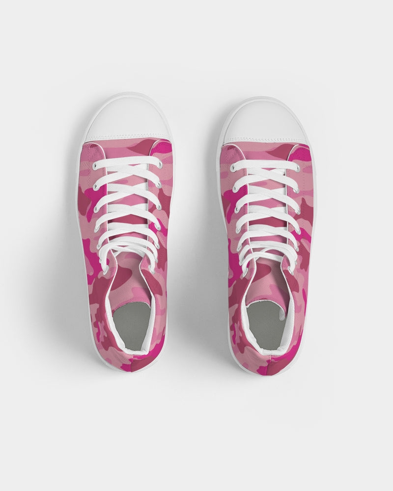 Pink  3 Color Camouflage Women's High-top Canvas Shoe DromedarShop.com Online Boutique