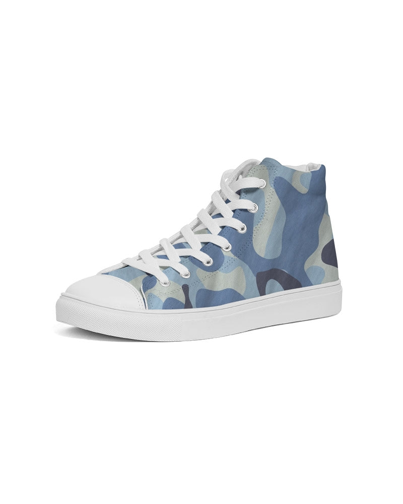 Blue Maniac Camouflage Women's Hightop Canvas Shoe DromedarShop.com Online Boutique