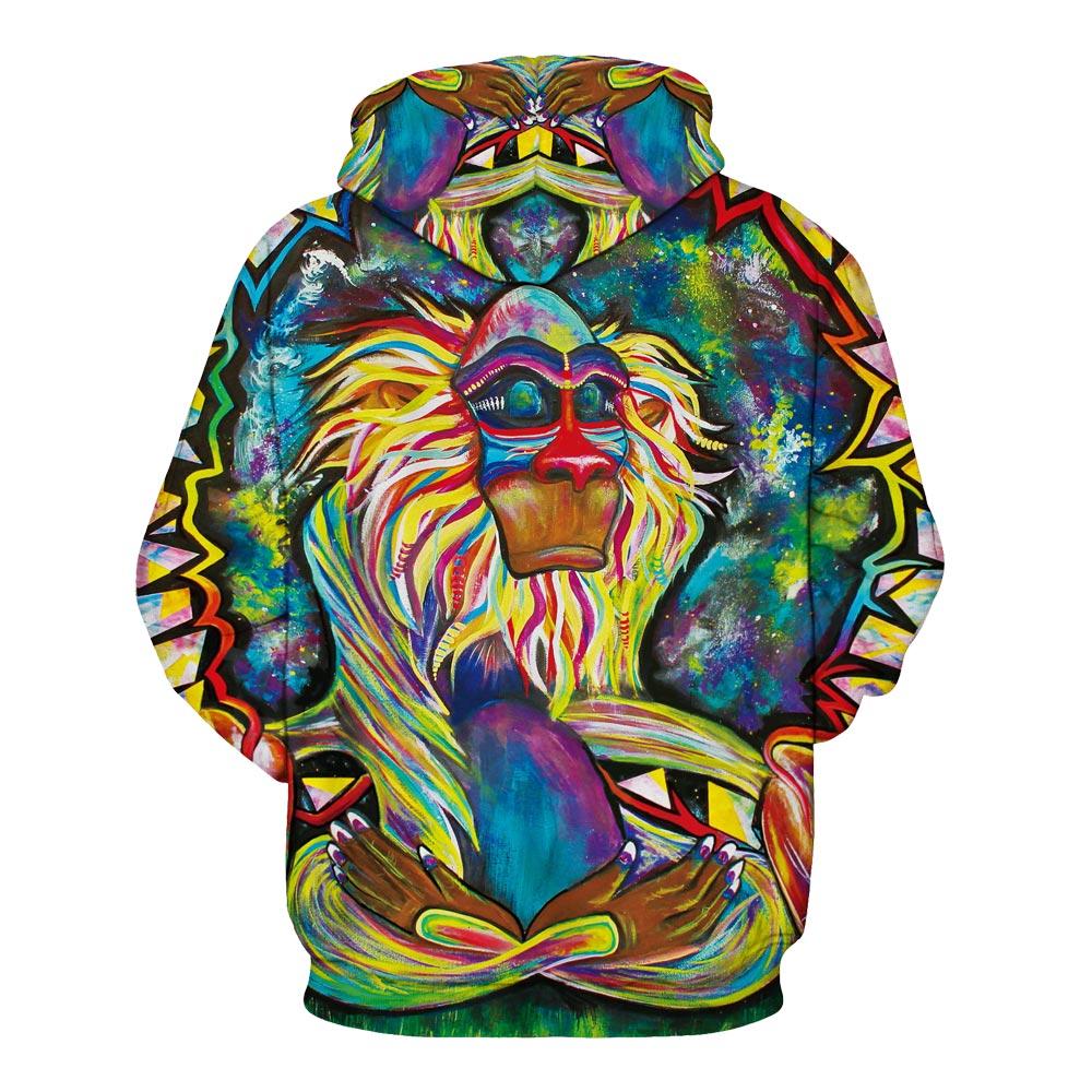 3D Print Wizard Clown Oil Printing Hoodies DromedarShop.com Online Boutique