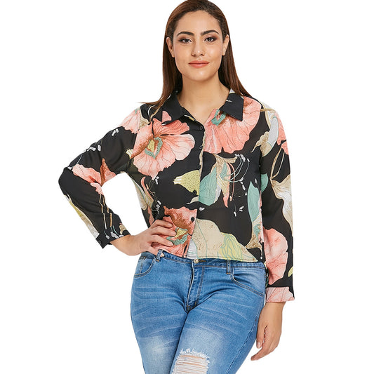 Floral Plus Size Shirt - DromedarShop.com Online Boutique