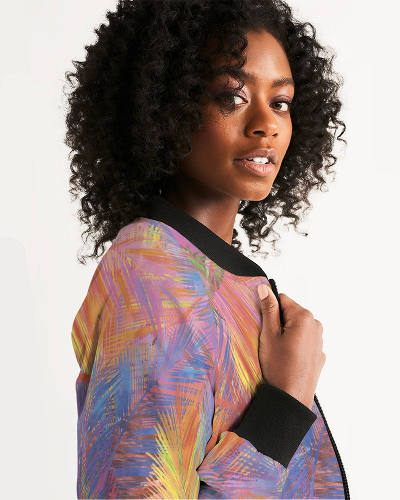 Flolige Colorful Women's Bomber Jacket DromedarShop.com Online Boutique