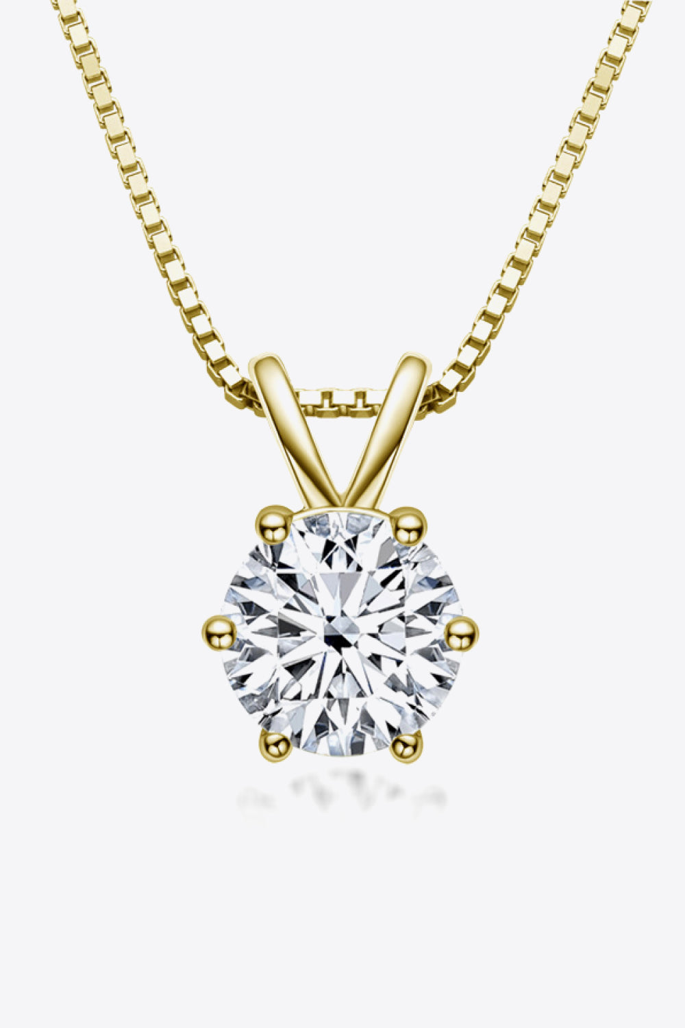 925 Sterling Silver 1 Carat Moissanite Pendant Necklace - DromedarShop.com Online Boutique