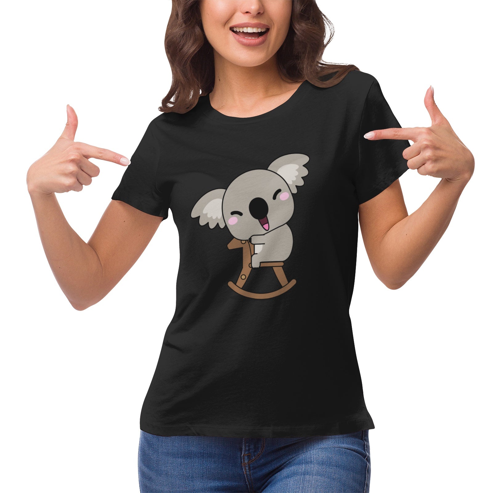 Koala Serie 31 Women's Ultrasoft Pima Cotton T‑shirt - DromedarShop.com Online Boutique