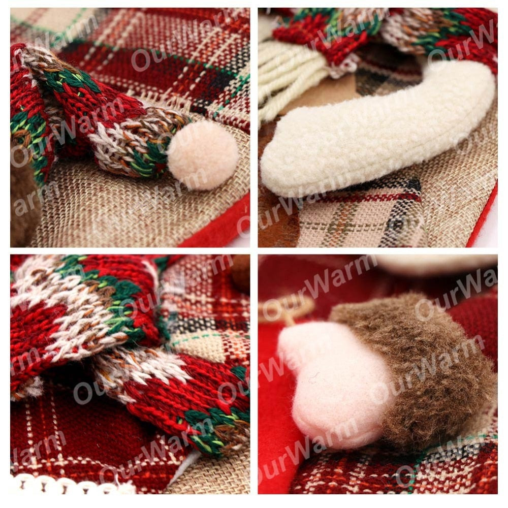 Christmas Gift Santa Claus Sock Bags DromedarShop.com Online Boutique
