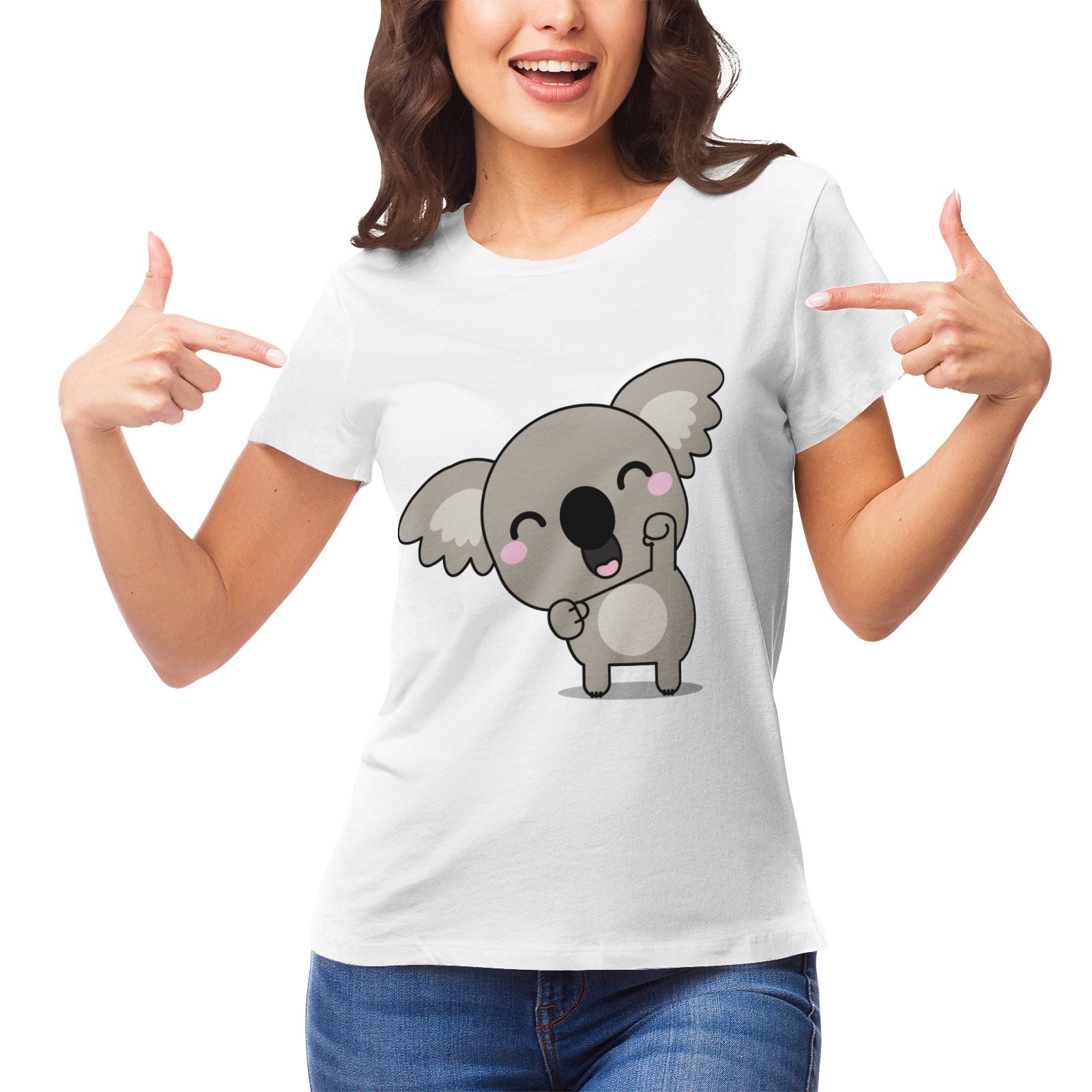 Koala Serie 4 Women's Ultrasoft Pima Cotton T‑shirt - DromedarShop.com Online Boutique