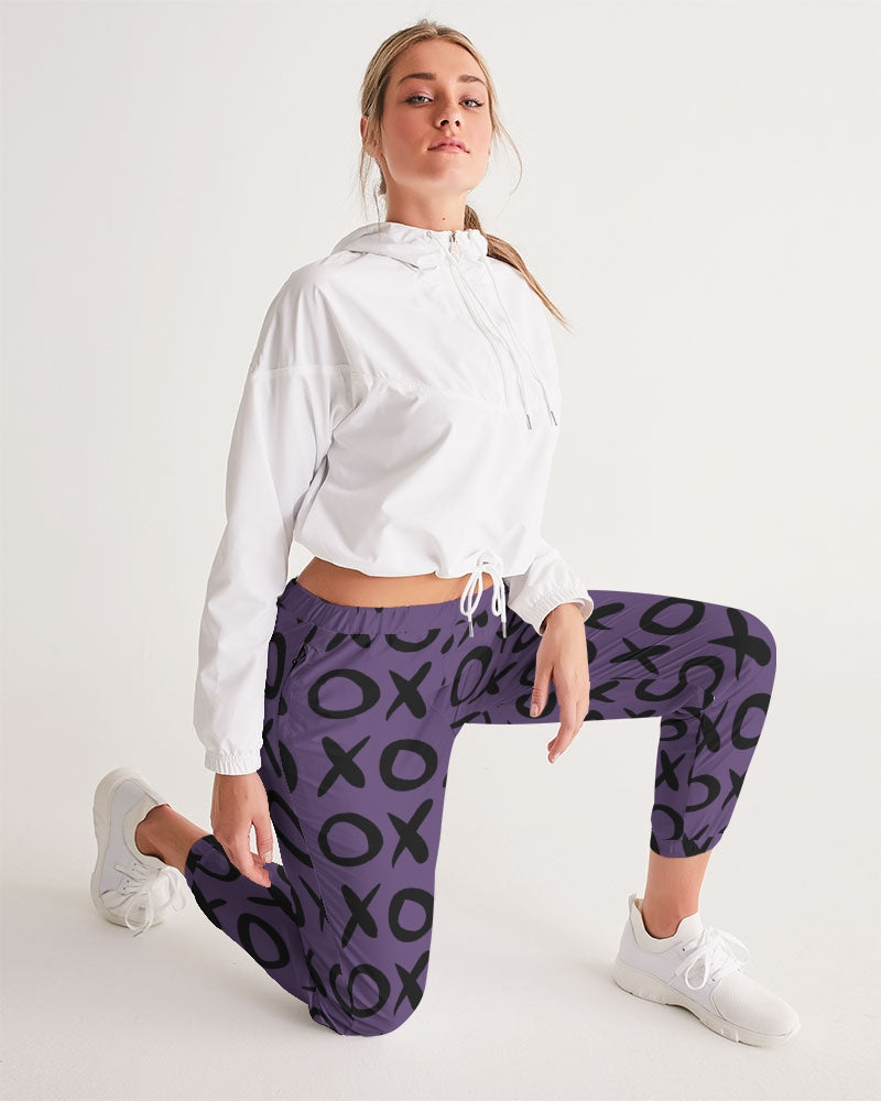 Pop Elements On Purple Women's Track Pants DromedarShop.com Online Boutique