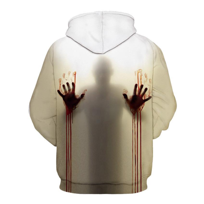 Women Men Ghost 3D Printing Long Sleeve Hooded Sweatshirts - DromedarShop.com Online Boutique