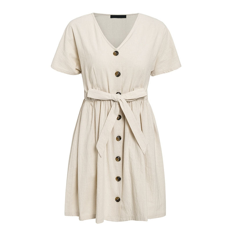 Vintage Button Women's Dress - DromedarShop.com Online Boutique