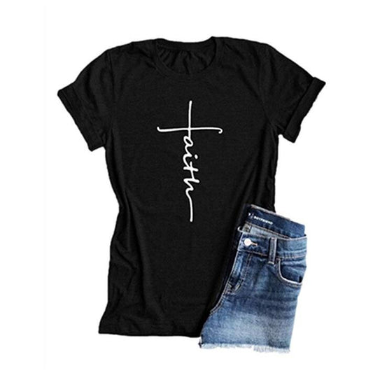 Faith Women Popular T-shirt DromedarShop.com Online Boutique