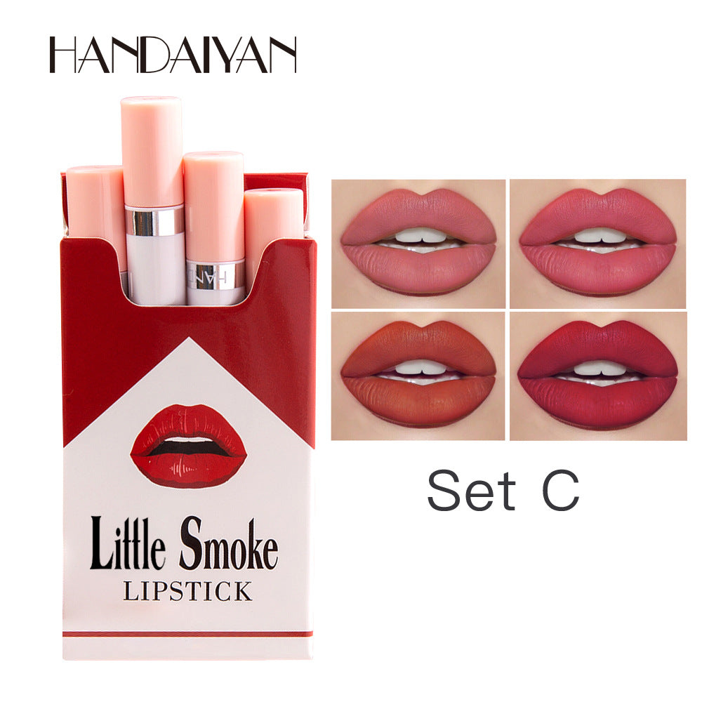Cigarette Lipstick Set of 4 Matte Velvet Lipstick - DromedarShop.com Online Boutique