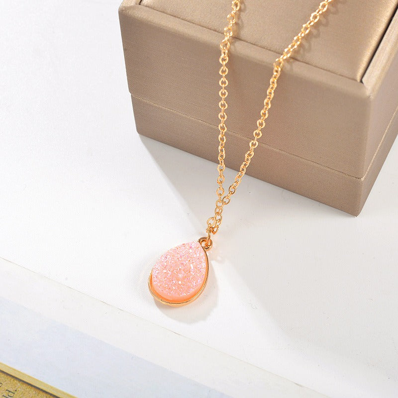 Water Drop Crystal Pendant and Necklace - DromedarShop.com Online Boutique
