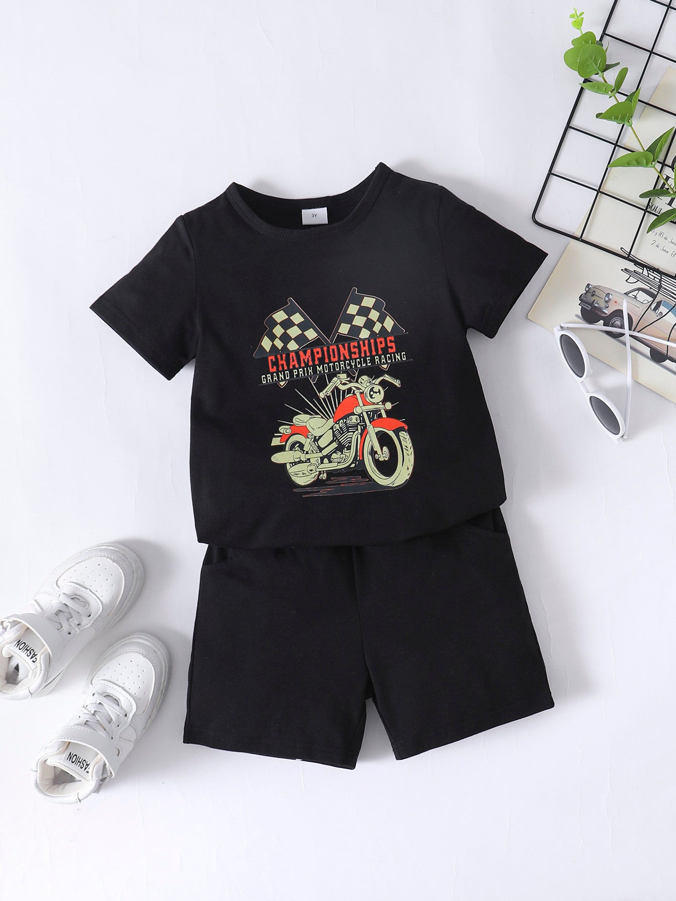 Boys CHAMPIONSHIPS Graphic Tee and Shorts Set - DromedarShop.com Online Boutique