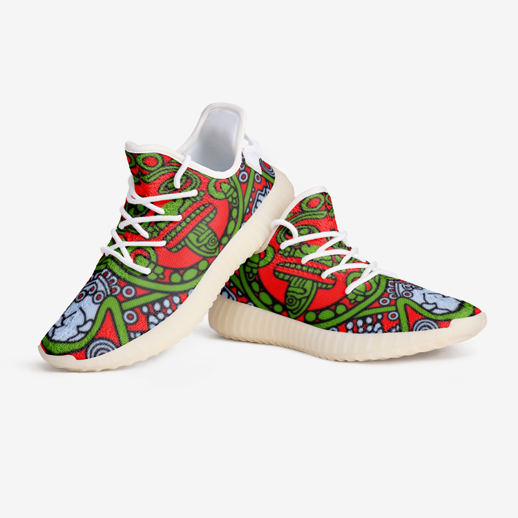 Aztec Calendar pattern Unisex Lightweight Sneaker YZ Boost DromedarShop.com Online Boutique