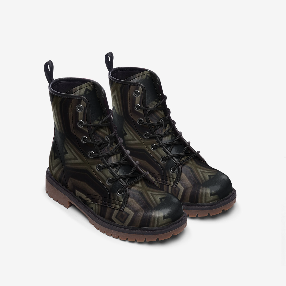Aztec Black Casual Leather Lightweight Unisex Boots DromedarShop.com Online Boutique